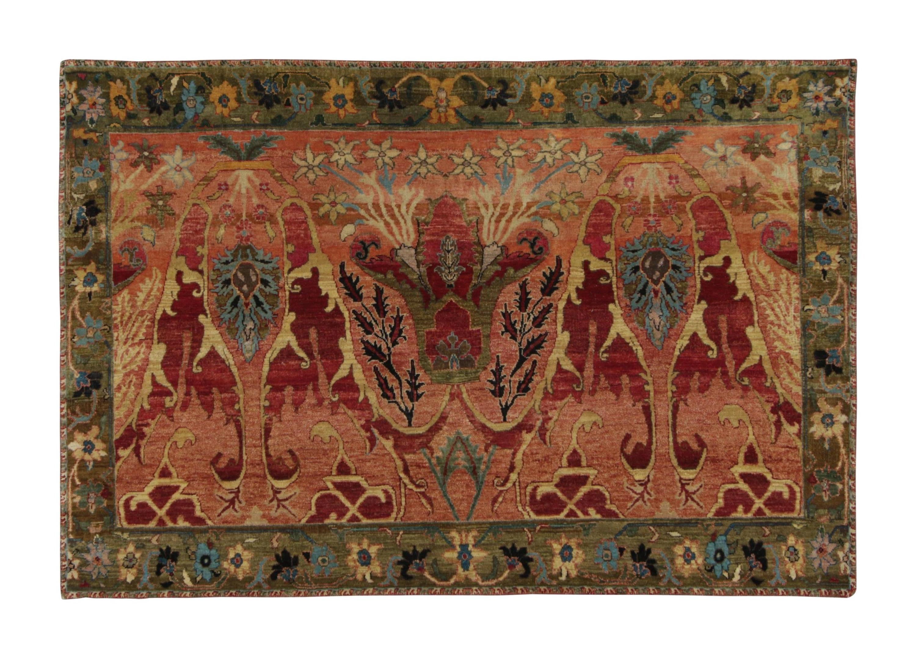 Rug & Kilim’s Persian Style Rug with Polychromatic Intricate Floral Patterns