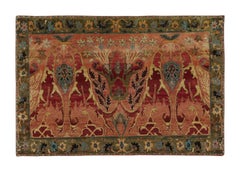 Teppich im persischen Stil von „Rug & Kilim“ mit vielfarbigen, filigranen Blumenmustern