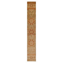 Rug & Kilim's Läufer im persischen Stil in Beige, Blau & Rot mit Blumenmustern