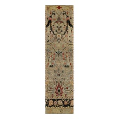 Rug
Kilim’s Persian Style Runner Rug in Taupe with Floral Patterns