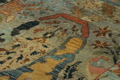 Rug & Kilim's Läufer im persischen Stil in Taupe mit mehrfarbigen Blumenmustern