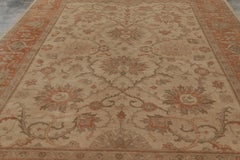 Rug & Kilim's Persian Sultanabad Style Rug in Beige and Orange with Florals