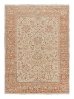 Rug & Kilim's Persian Sultanabad Style Rug in Beige and Orange with Florals