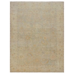 Rug & Kilim's Persischer Sultanabad Style Teppich in Grün und Beige mit Blumenmuster