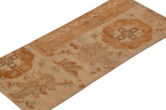 Rug & Kilim’s Persian Sultanabad Style Rug with Orange & Blue Floral Pattern
