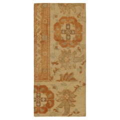 Rug & Kilim’s Persian Sultanabad Style Rug with Orange & Blue Floral Pattern
