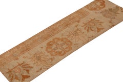 Rug & Kilim’s Persian Sultanabad Style Runner with Orange & Blue Floral Pattern