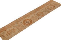 Rug & Kilim’s Persian Sultanabad Style Runner with Orange & Blue Floral Pattern