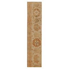 Rug & Kilim’s Persian Sultanabad Style Runner with Orange & Blue Floral Pattern