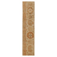 Rug & Kilim’s Persian Sultanabad Style Runner with Orange & Blue Floral Pattern