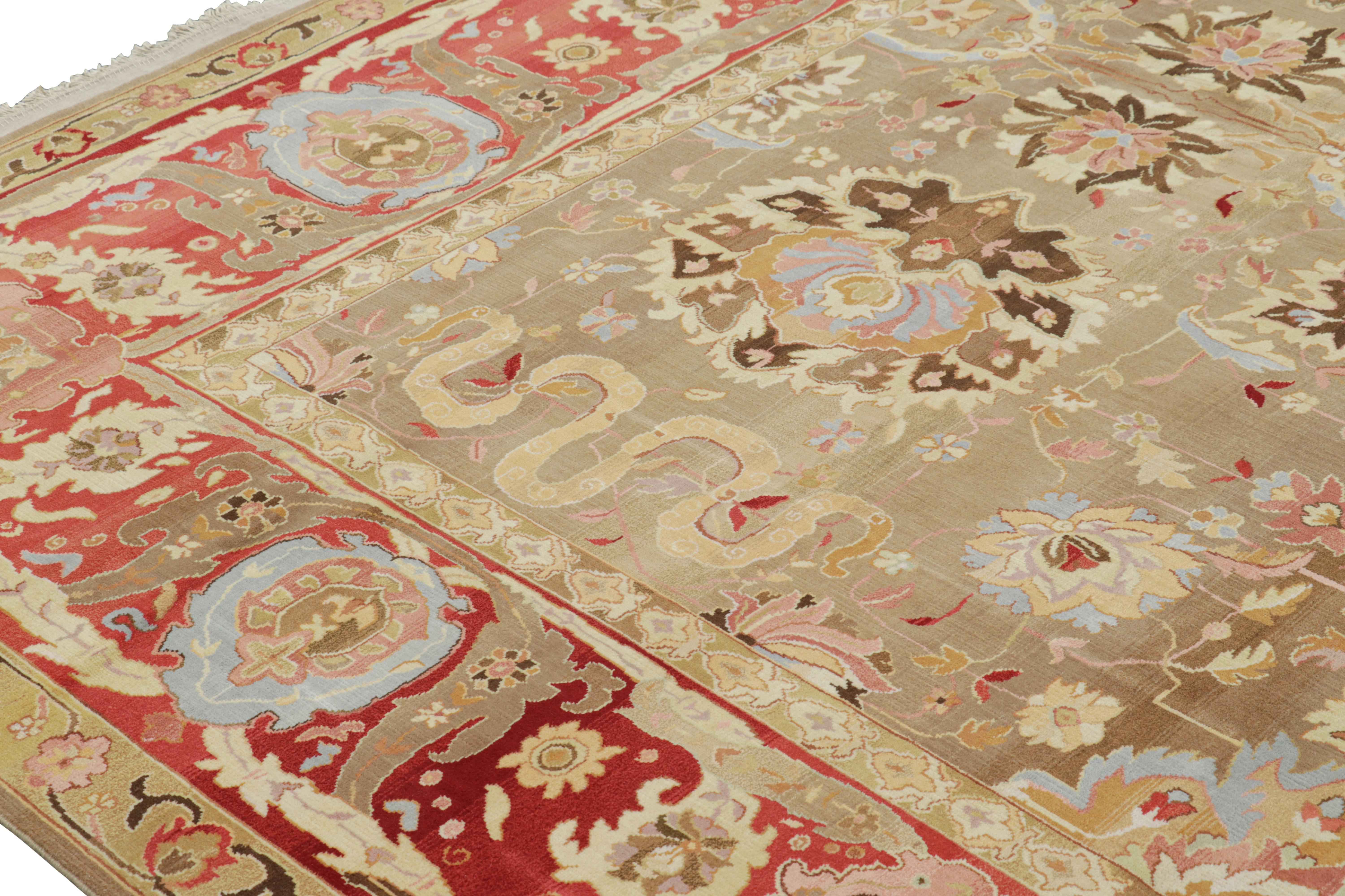 Rug & Kilims persischer Teppich im Tabriz-Stil in Beige-Braun mit Blumenmustern (Chinesisch) im Angebot