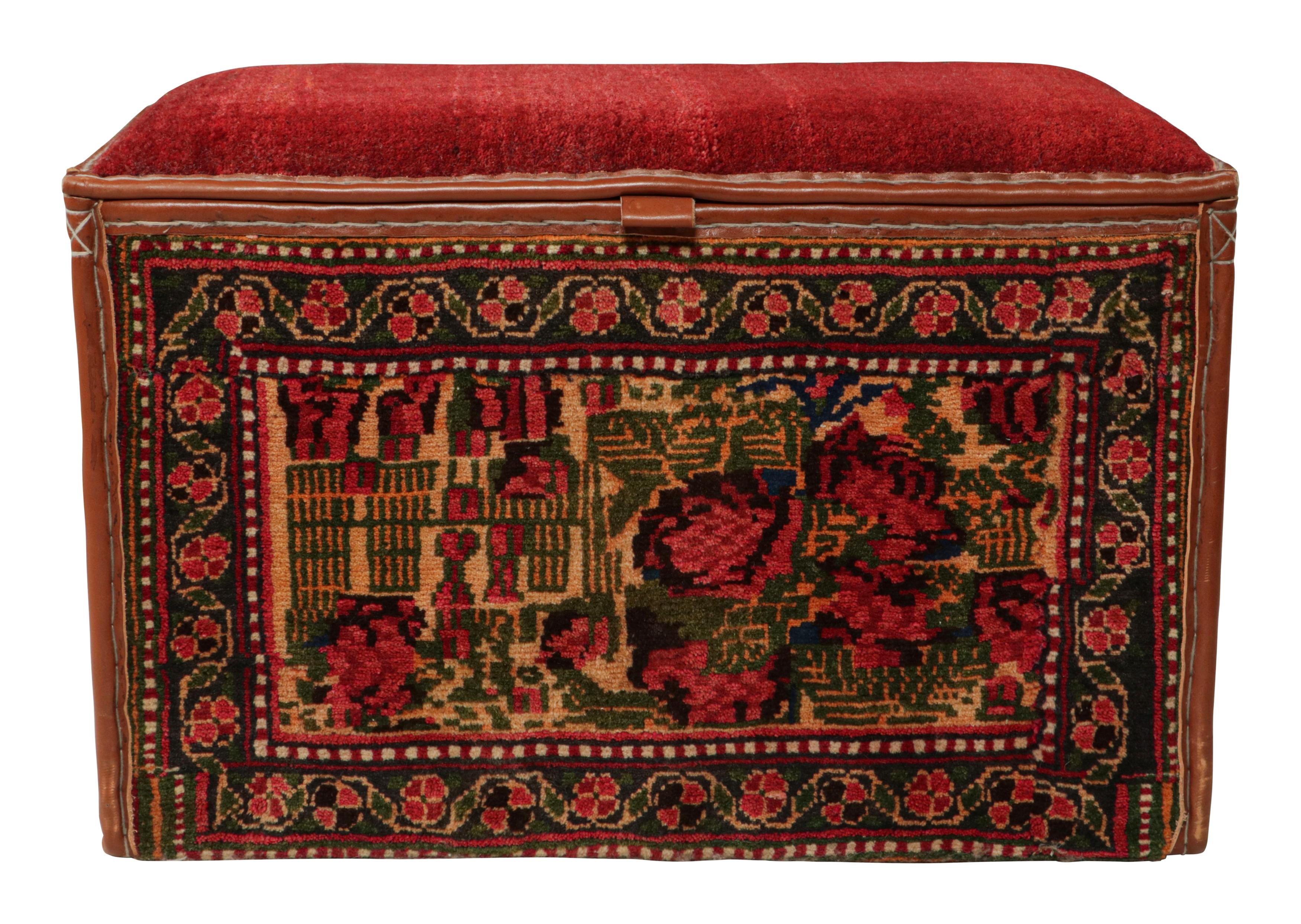 Modern Rug & Kilim’s Persian Tribal Storage Chest with Colorful Geometric Patterns For Sale