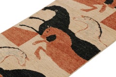 Rug & Kilim, runner in stile tribale persiano Horse Pictorial in beige-marrone e nero
