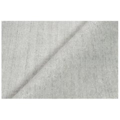 Rug & Kilim’s Plain Modern Rug in Solid Silver-Gray Tone-on-Tone