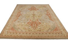 Rug & Kilim’s Polonaise Style Rug in Red and Beige-Brown Medallion Pattern