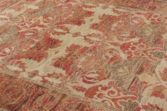 Rug & Kilim's Polonaise Style Rug in Red with Beige-Brown Floral Patterns