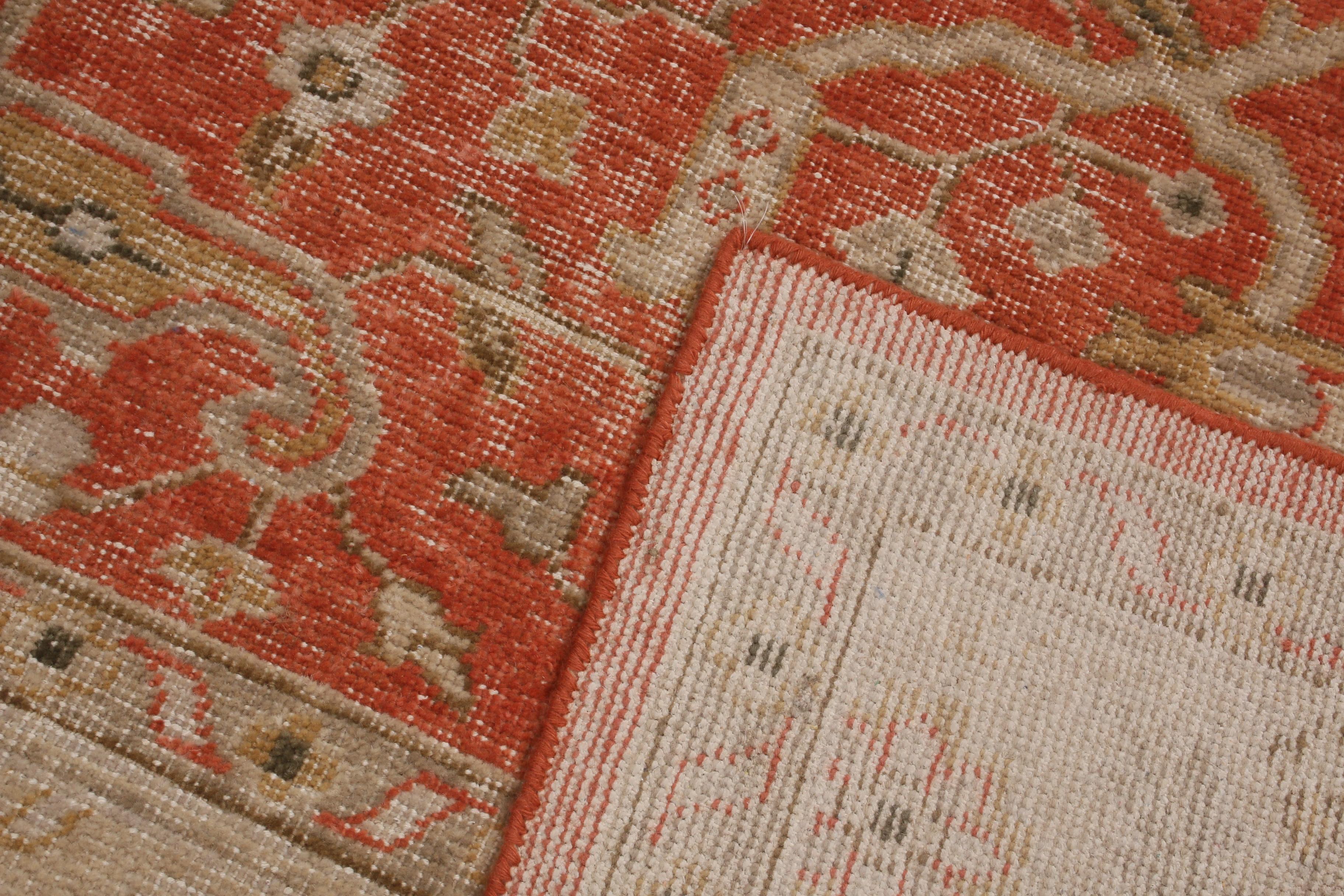 Rug & Kilim's Red Brown and Gold Wool Rug from the Homage Collection In New Condition For Sale In Long Island City, NY