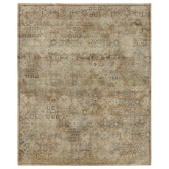 Rug 
Kilim: tappeto ispirato al Samarcanda in beige con motivo floreale blu ghiaccio