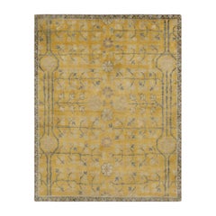 Alfombra inspirada en Samarcanda de Rug 
Kilim en dorado luminoso con motivos florales