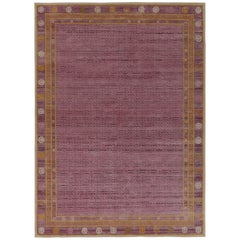 Rug & Kilim's Samarkand-inspirierter Teppich in Lila mit klassischen geometrischen Mustern