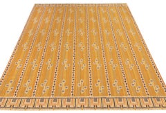 Rug & Kilim’s Scandanavian Style Kilim Rug in Beige and Yellow Geometric Pattern