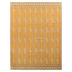 Rug & Kilim’s Scandanavian Style Kilim Rug in Beige and Yellow Geometric Pattern