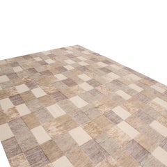 Rug & Kilim’s Scandinavian-Inspired Beige Brown and Gray Wool Pile Rug