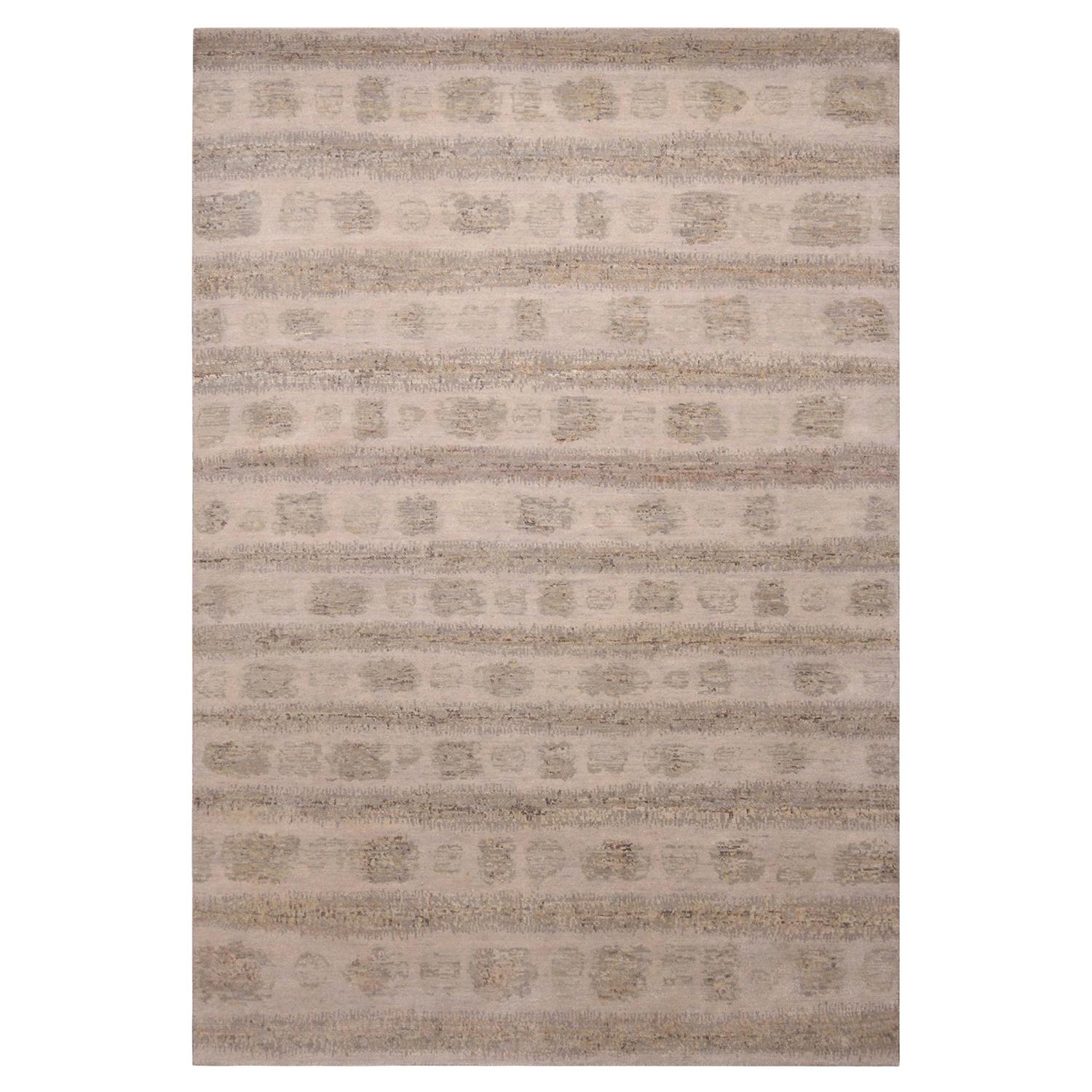 Rug and Kilim’s Scandinavian Inspired Peach and Brown Wool Kilim Rug