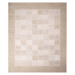 Rug & Kilim’s Scandinavian-Inspired Beige Gray and Light Brown Wool Pile Rug