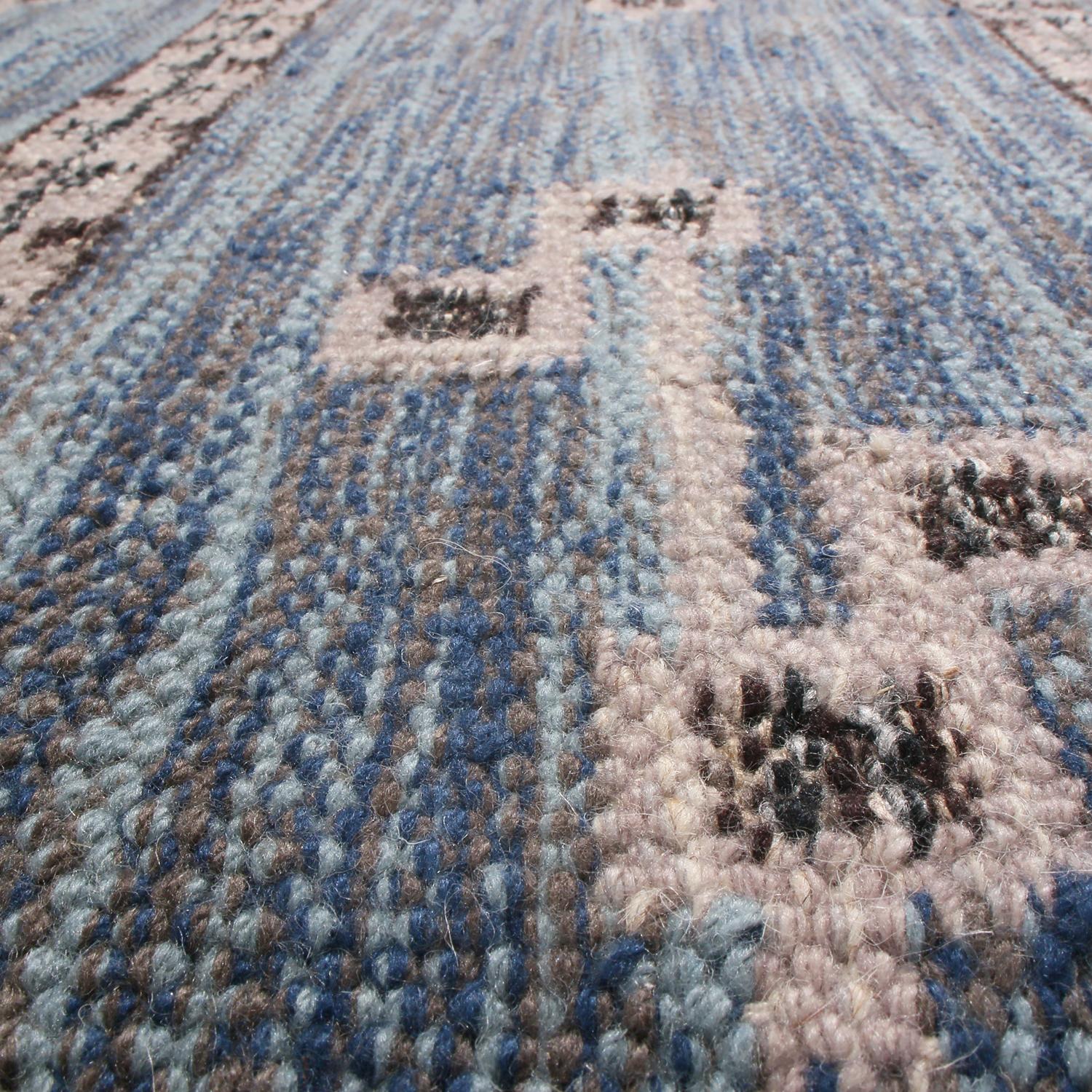 Rug & Kilims skandinavisch inspirierter cremegrauer und beigebrauner Teppich aus natürlicher Wolle (Indisch) im Angebot