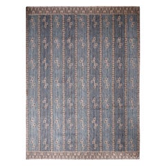 Rug & Kilim’s Scandinavian-Inspired Cream Gray & Beige Brown Natural Wool Rug