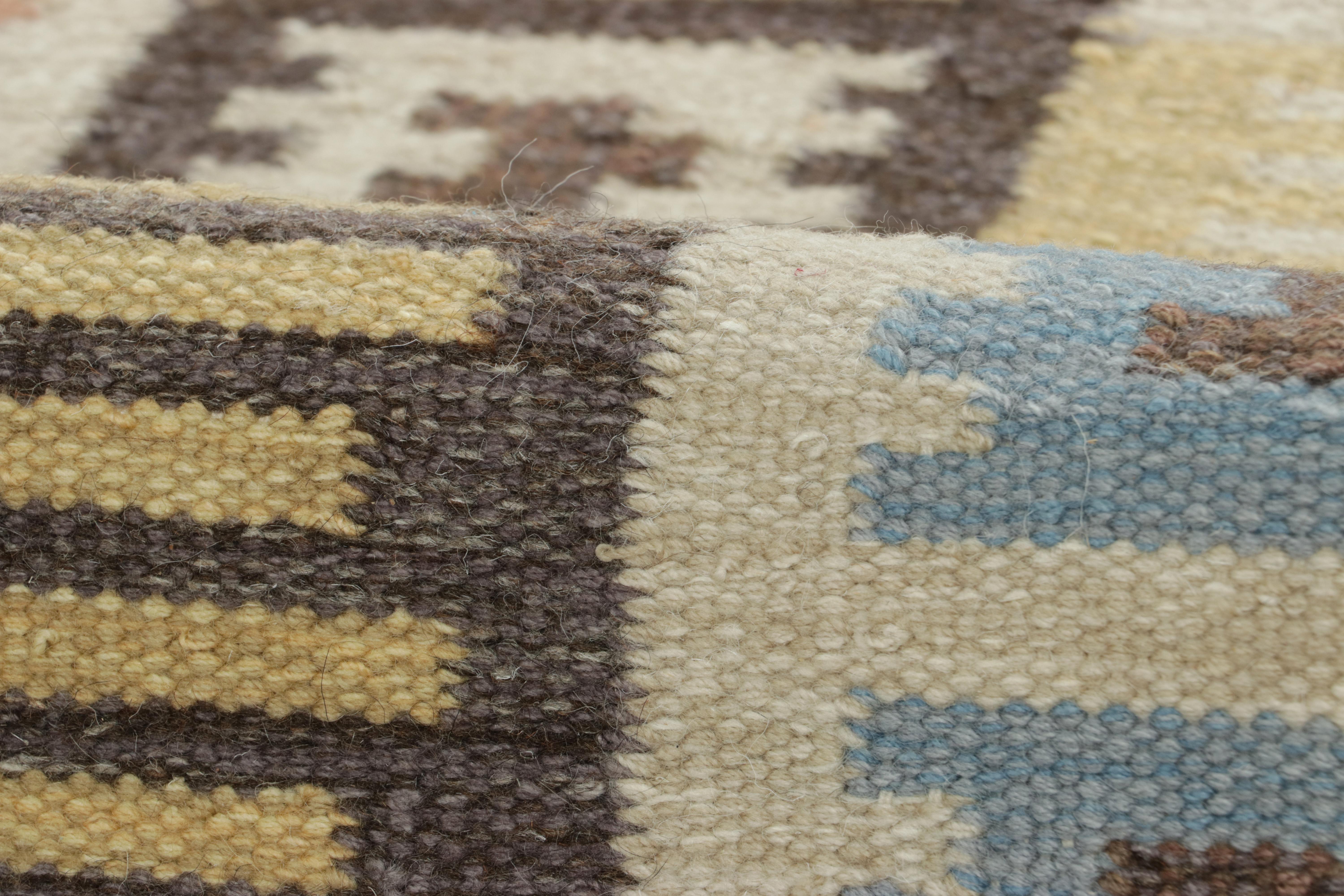 Contemporary Rug & Kilim’s Scandinavian-Inspired Custom Rug with Colorful Geometric Patterns For Sale