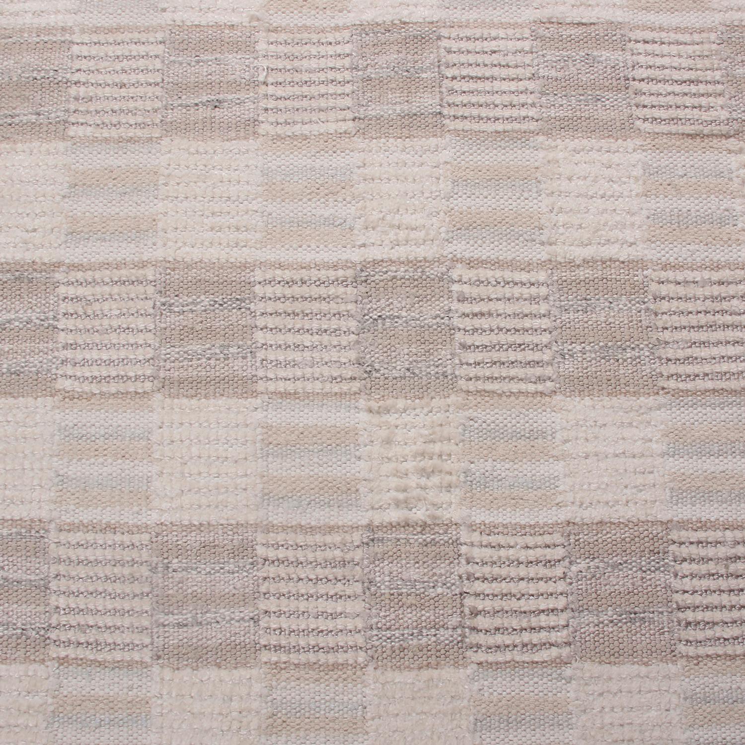 Scandinavian Modern Rug & Kilim’s Scandinavian Inspired Geometric Beige-Brown Wool Rug