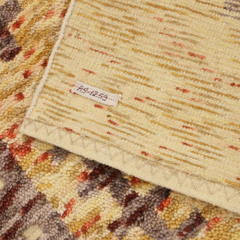 Rug and Kilim’s ScandinavianInspired Geometric GoldenYellow Gray Wool