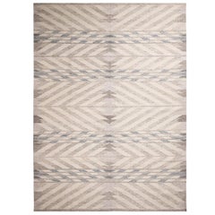 Tapis Kilim en laine gris et beige d'inspiration scandinave Kilims