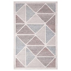 Rug & Kilim’s Scandinavian Inspired Moroccan-Style Beige and Blue Polyester Rug