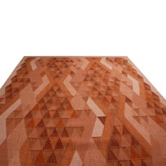 Rug & Kilim’s Scandinavian Inspired Orange and Brown Wool Rug