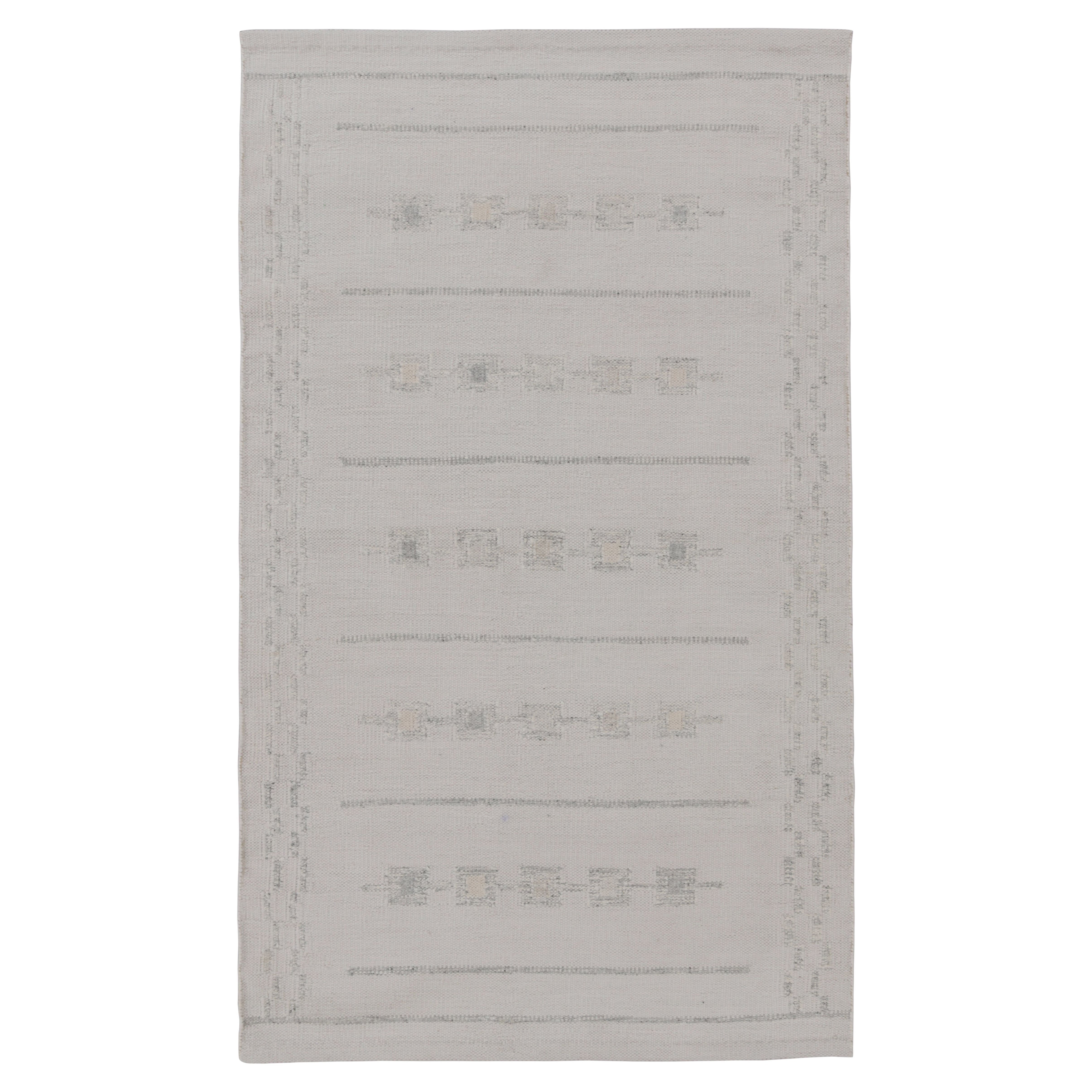 Rug 
Kilim’s Scandinavian-Inspired Outdoor Rug, Geometric Patterns Over White