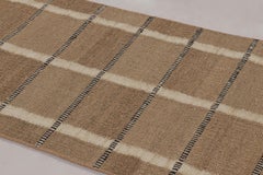 Rug & Kilim’s Scandinavian-Inspired Rug, Beige-Brown Earth Tones with Stripes
