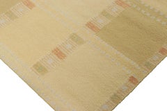Rug & Kilim’s Scandinavian-Inspired Rug, Beige-Cream with Square Geometric Patt
