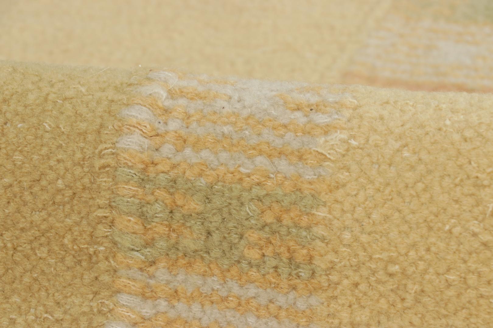 Rug & Kilim’s Scandinavian-Inspired Rug, Beige-Cream with Square Geometric Patt In New Condition For Sale In Long Island City, NY