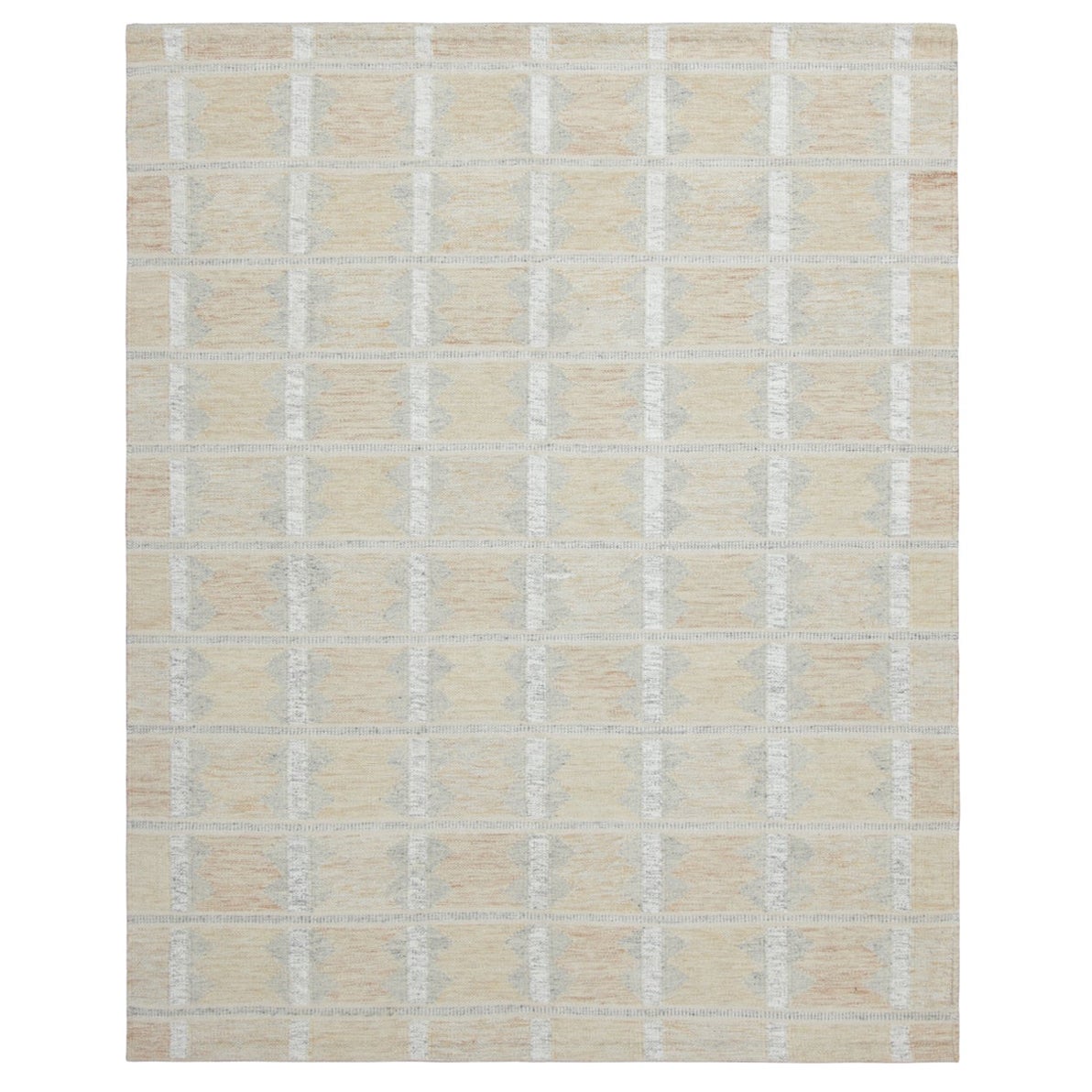 Rug & Kilim's skandinavisch inspirierter Teppich, Beige mit geometrischen Mustern