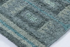 Rug & Kilim’s Scandinavian-Inspired Rug in Gray and Blue Geometric Patterns