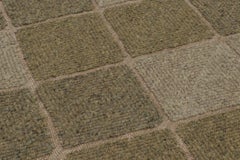 Rug & Kilim’s Scandinavian-Inspired Rug, Olive & Sage Green Geometric Diamonds