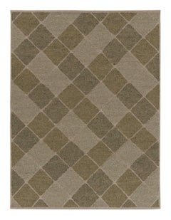 Rug & Kilim’s Scandinavian-Inspired Rug, Olive & Sage Green Geometric Diamonds