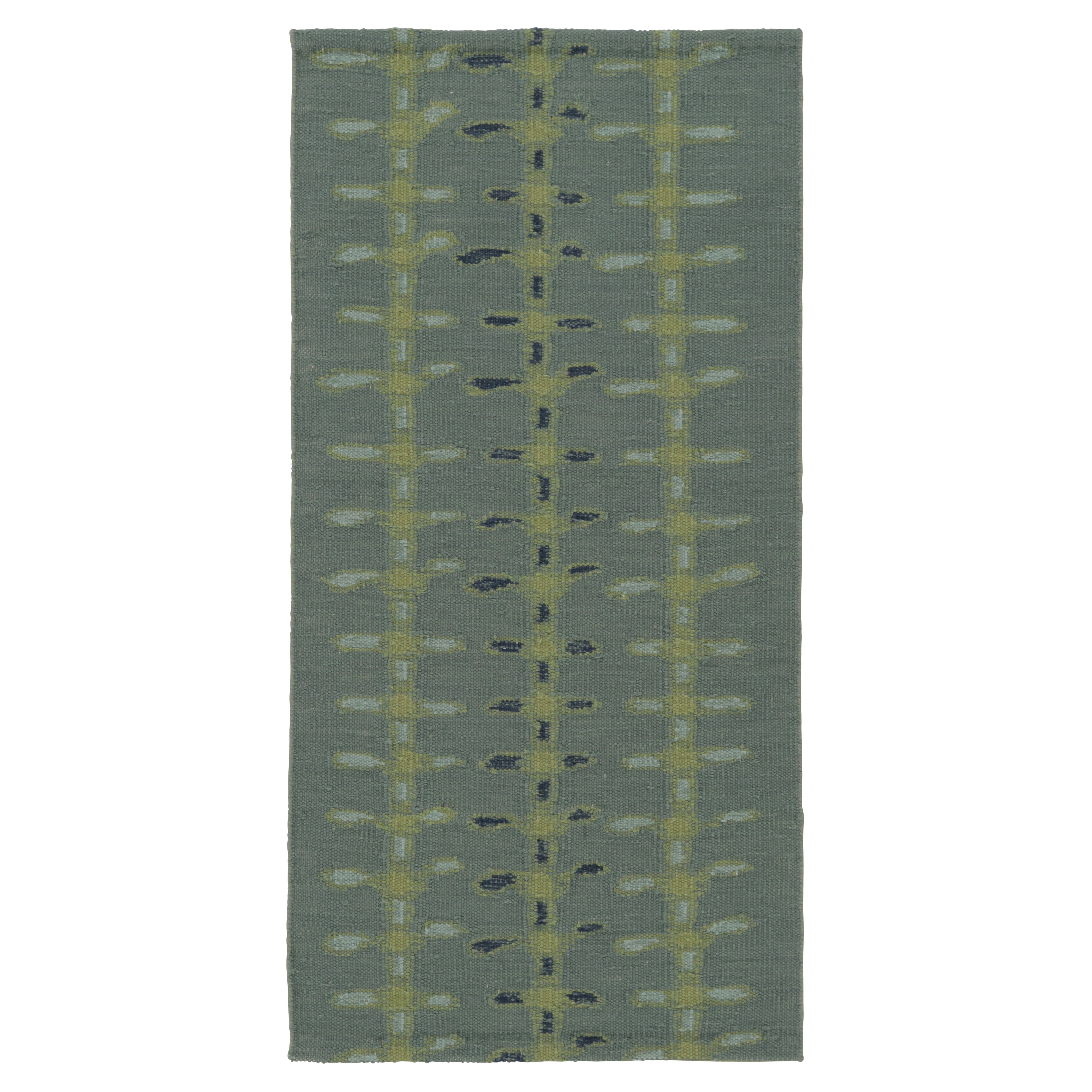 Rug
Kilim’s Scandinavian-Inspired Runner Rug, Blue with Minimalist Patterns