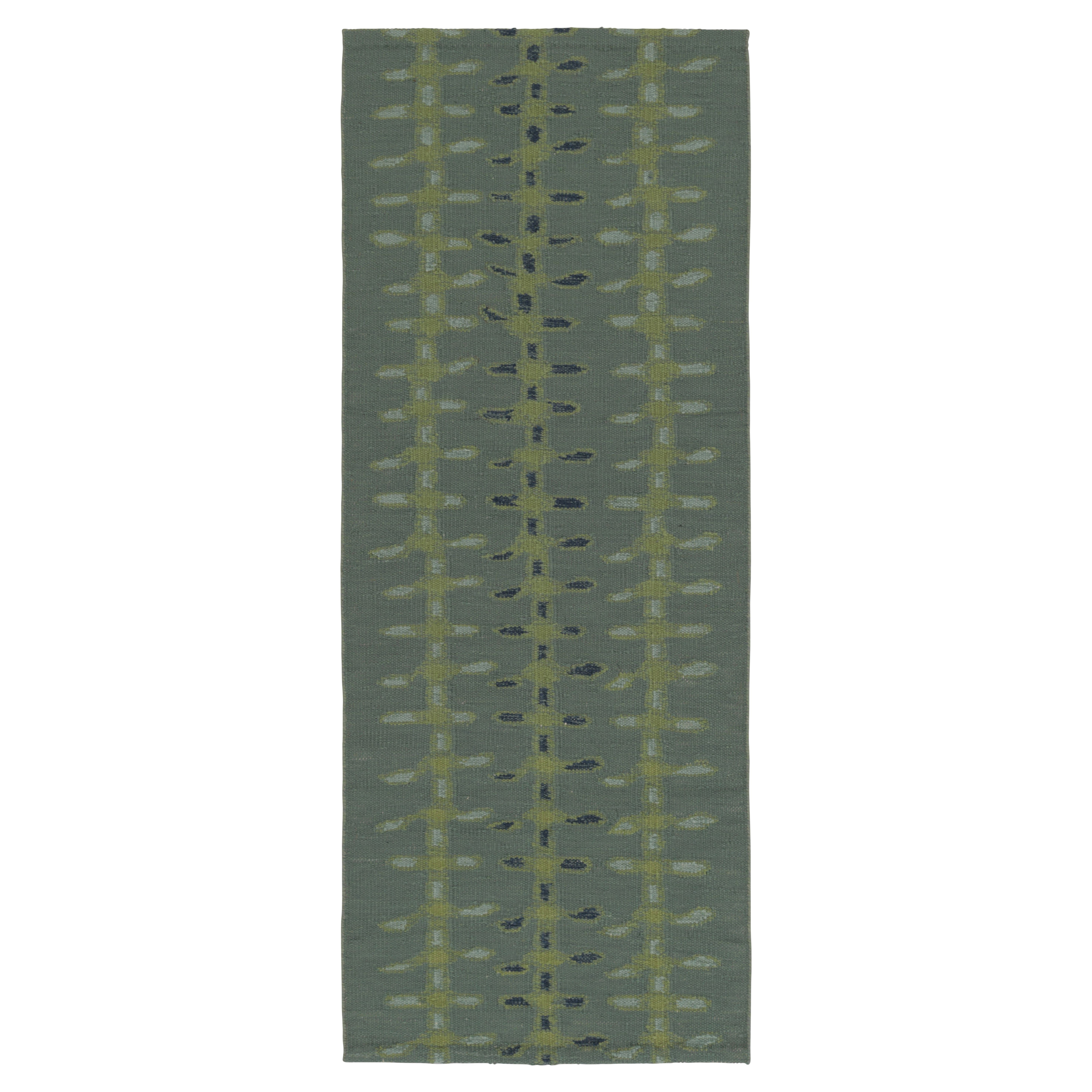 Rug
Kilim’s Scandinavian-Inspired Runner Rug, Blue with Minimalist Patterns