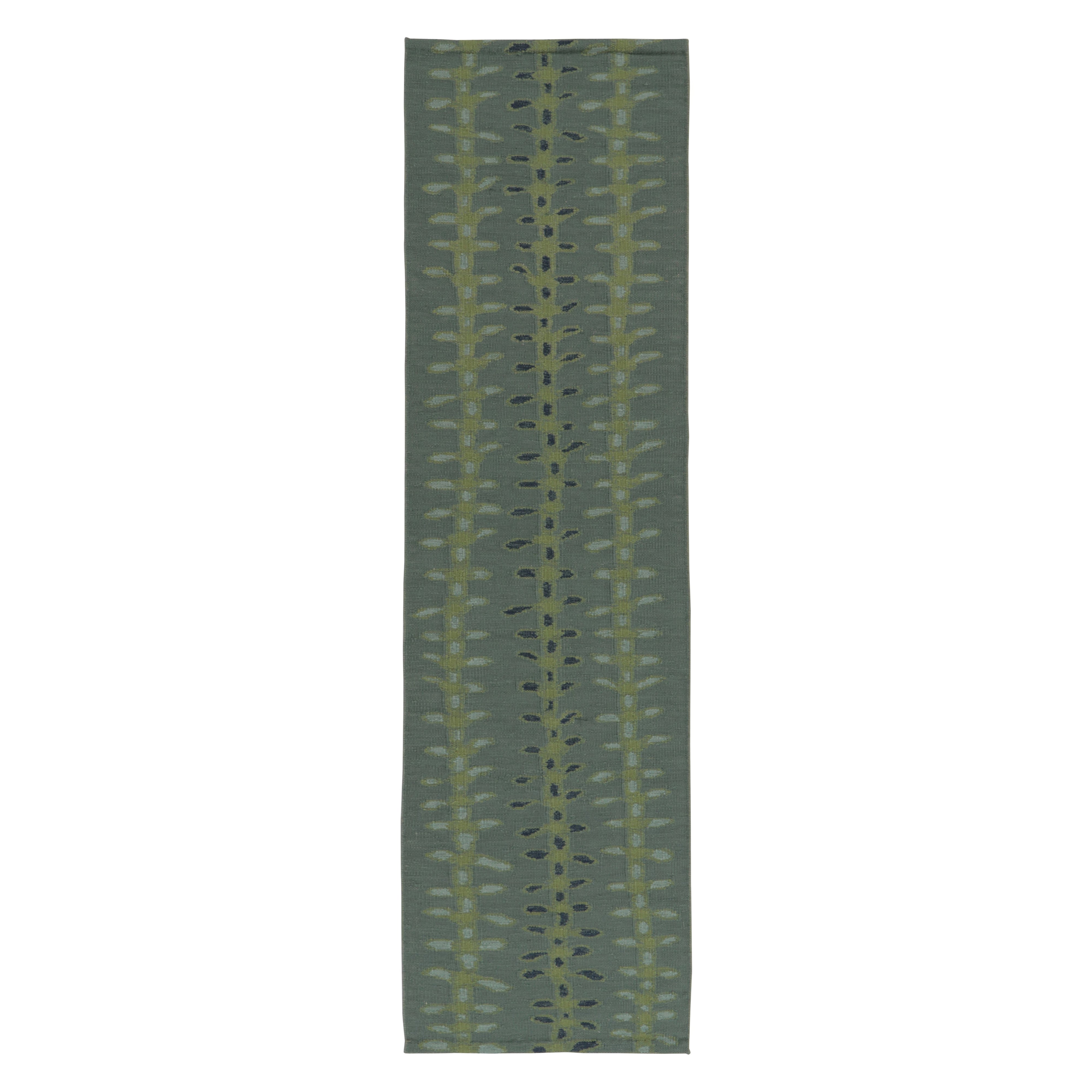 Rug
Kilim’s Scandinavian-Inspired Runner Rug, Blue with Minimalist Patterns