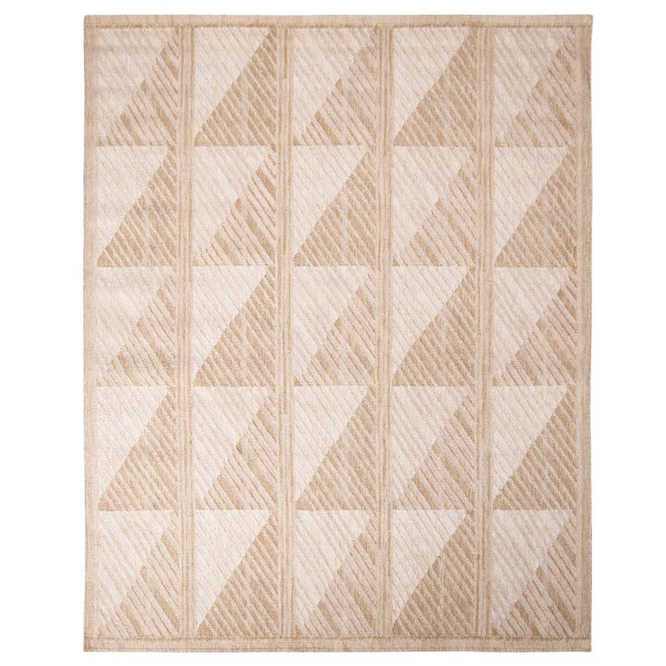 Rug
Kilim
s skandinavisch inspirierter Teppich aus pfirsichbrauner und weißer Naturwolle