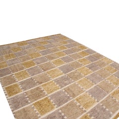 Rug & Kilim’s Scandinavian-Inspired Yellow and Gray Wool Pile Rug